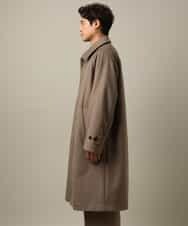 KHUAA07169 a.v.v MEN(アー・ヴェ・ヴェ) 【大人カジュアル】ワイドシルエットステンカラーコート モカベージュ