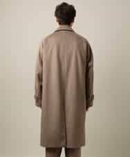 KHUAA07169 a.v.v MEN(アー・ヴェ・ヴェ) 【大人カジュアル】ワイドシルエットステンカラーコート モカベージュ