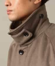KHUAA07169 a.v.v MEN(アー・ヴェ・ヴェ) 【大人カジュアル】ワイドシルエットステンカラーコート モカベージュ