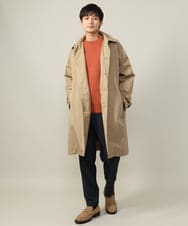 KHUAA30179 a.v.v MEN(アー・ヴェ・ヴェ) 【撥水/防風/上質ダウン】ツイルステンカラーダウンコート ベージュ