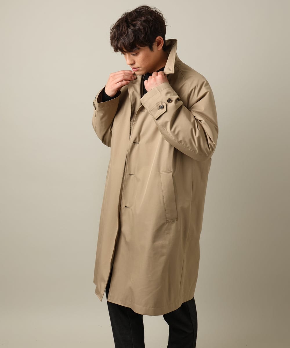 KHUAA30179 a.v.v MEN(アー・ヴェ・ヴェ) 【撥水/防風/上質ダウン】ツイルステンカラーダウンコート ベージュ