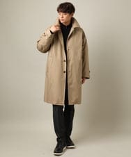 KHUAA30179 a.v.v MEN(アー・ヴェ・ヴェ) 【撥水/防風/上質ダウン】ツイルステンカラーダウンコート ベージュ