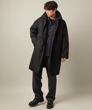 KHUAA30179 a.v.v MEN(アー・ヴェ・ヴェ) 【撥水/防風/上質ダウン】ツイルステンカラーダウンコート ベージュ
