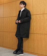 KHUAA30179 a.v.v MEN(アー・ヴェ・ヴェ) 【撥水/防風/上質ダウン】ツイルステンカラーダウンコート ベージュ