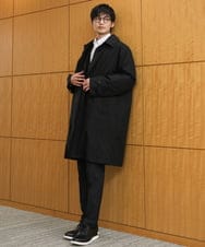KHUAA30179 a.v.v MEN(アー・ヴェ・ヴェ) 【撥水/防風/上質ダウン】ツイルステンカラーダウンコート ベージュ