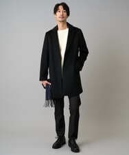 KHUAD01199 a.v.v MEN(アー・ヴェ・ヴェ) ウールライトビーバーチェスターコート ブラック