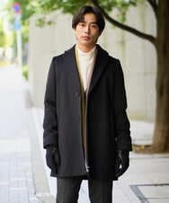 KHUAD01199 a.v.v MEN(アー・ヴェ・ヴェ) ウールライトビーバーチェスターコート ブラック