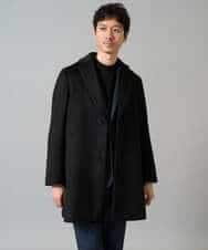KHUAD01199 a.v.v MEN(アー・ヴェ・ヴェ) ウールライトビーバーチェスターコート ブラック