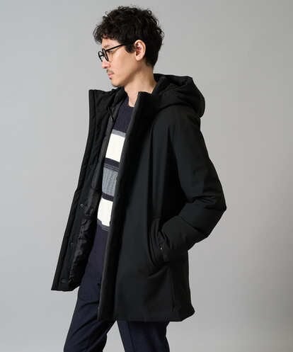 KHUAD02219 a.v.v MEN 【軽量/撥水】ラミネートダウンフードコート