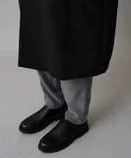 KHUAD07179 a.v.v MEN(アー・ヴェ・ヴェ) ワイドシルエットステンカラーコート ブラック