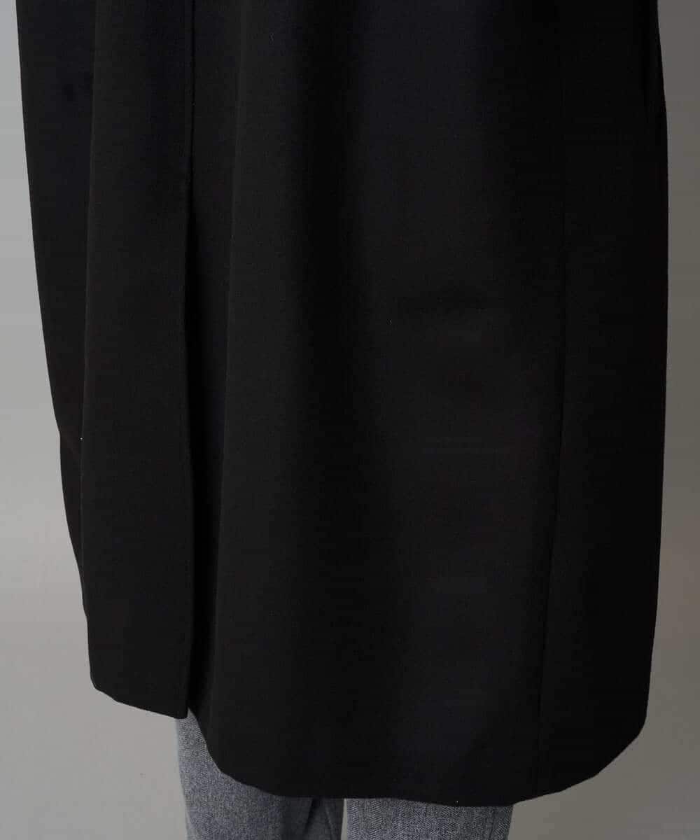 KHUAD07179 a.v.v MEN(アー・ヴェ・ヴェ) ワイドシルエットステンカラーコート ブラック