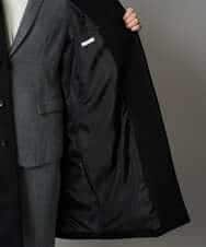 KHUAD07179 a.v.v MEN(アー・ヴェ・ヴェ) ワイドシルエットステンカラーコート ブラック