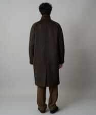 KHUAD08189 a.v.v MEN(アー・ヴェ・ヴェ) ワイドシルエットスタンドカラーコート ダークブラウン