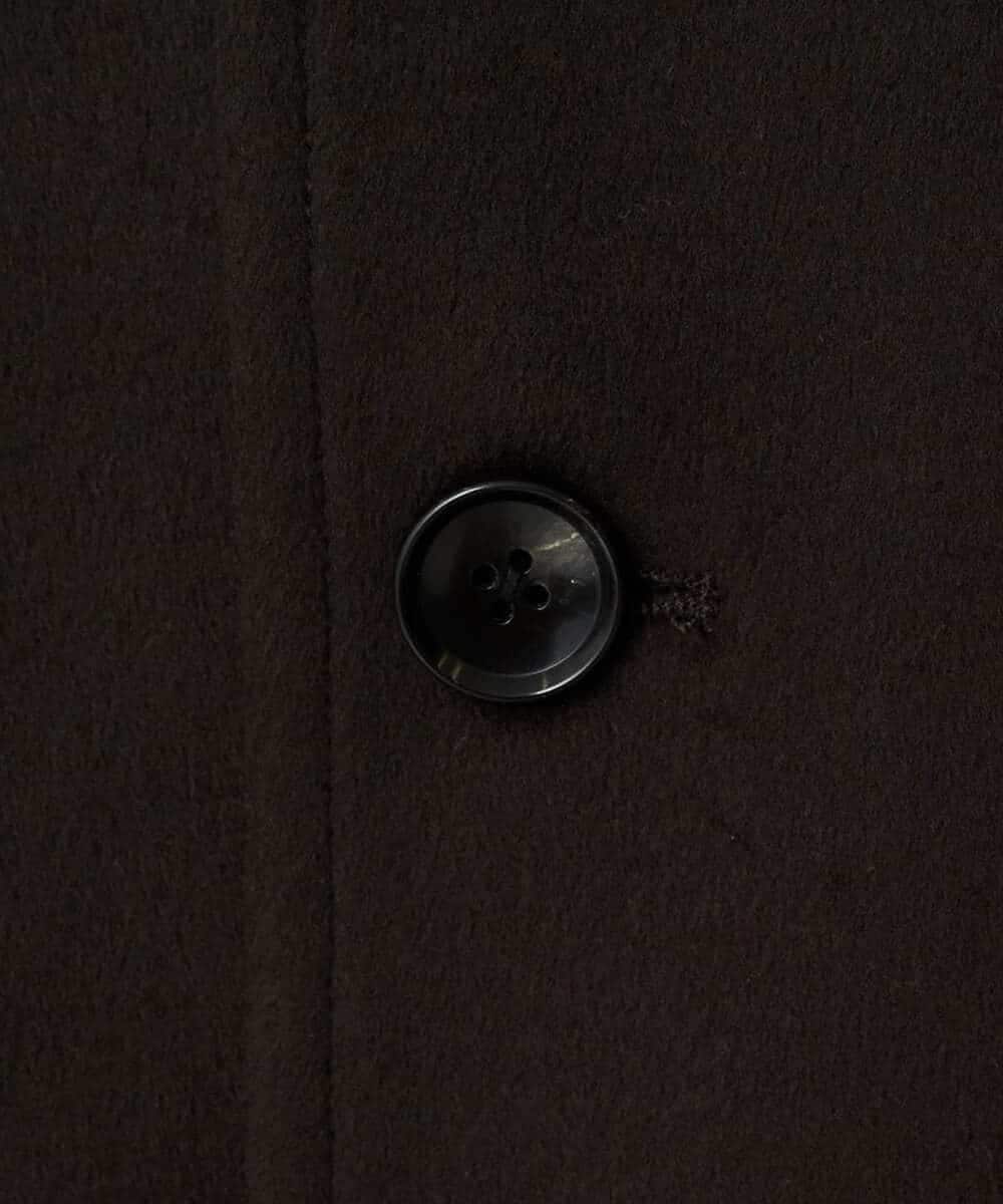 KHUAD08189 a.v.v MEN(アー・ヴェ・ヴェ) ワイドシルエットスタンドカラーコート ダークブラウン