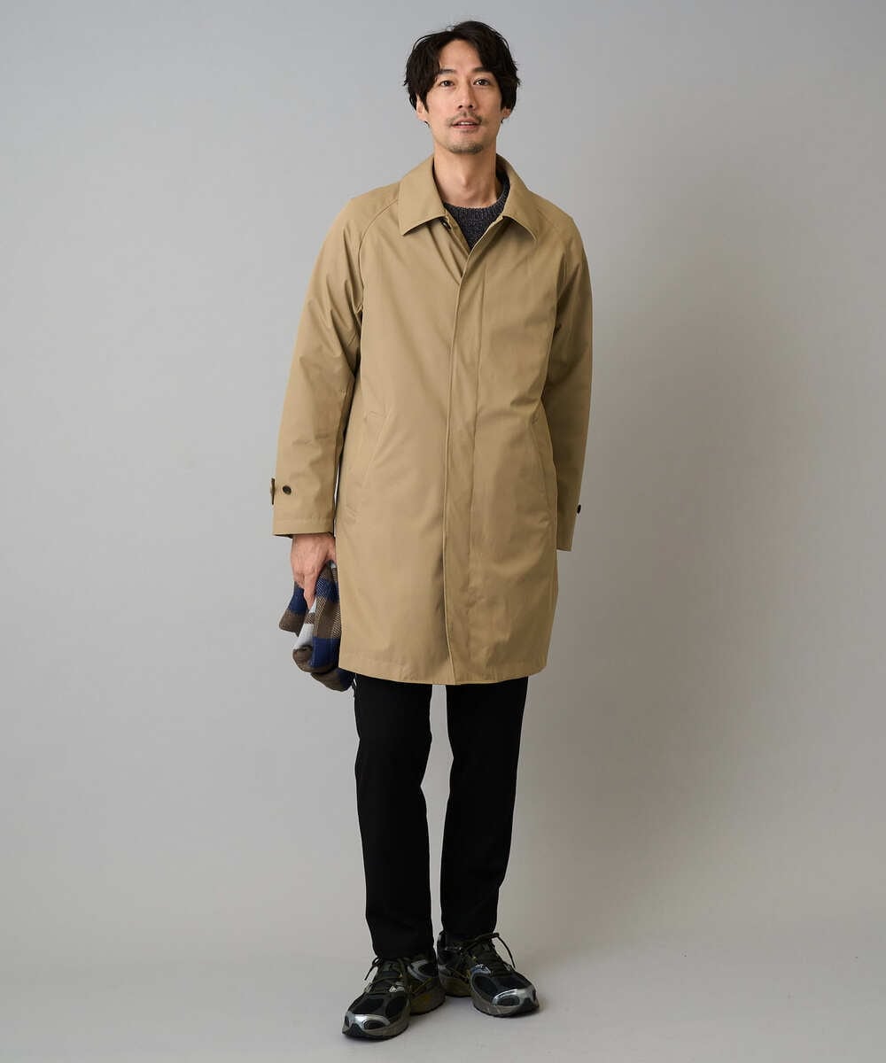 KHUAD30189 a.v.v MEN(アー・ヴェ・ヴェ) 【830FPダウン/軽量/撥水/防風】ライトスカイダウンステンカラーコート ブラック