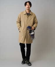 KHUAD30189 a.v.v MEN(アー・ヴェ・ヴェ) 【830FPダウン/軽量/撥水/防風】ライトスカイダウンステンカラーコート ブラック