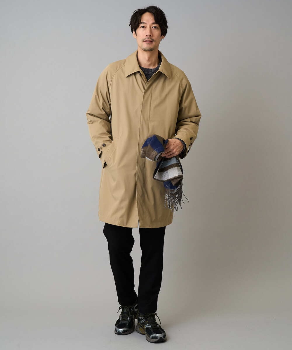 KHUAD30189 a.v.v MEN(アー・ヴェ・ヴェ) 【830FPダウン/軽量/撥水/防風】ライトスカイダウンステンカラーコート ブラック