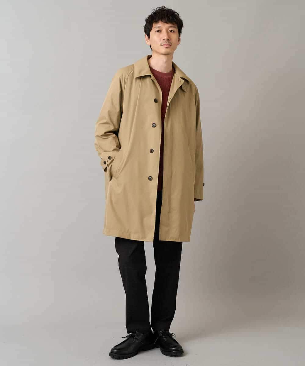 KHUAD30189 a.v.v MEN(アー・ヴェ・ヴェ) 【830FPダウン/軽量/撥水/防風】ライトスカイダウンステンカラーコート ブラック