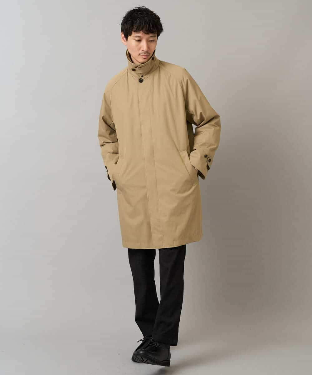 KHUAD30189 a.v.v MEN(アー・ヴェ・ヴェ) 【830FPダウン/軽量/撥水/防風】ライトスカイダウンステンカラーコート ブラック