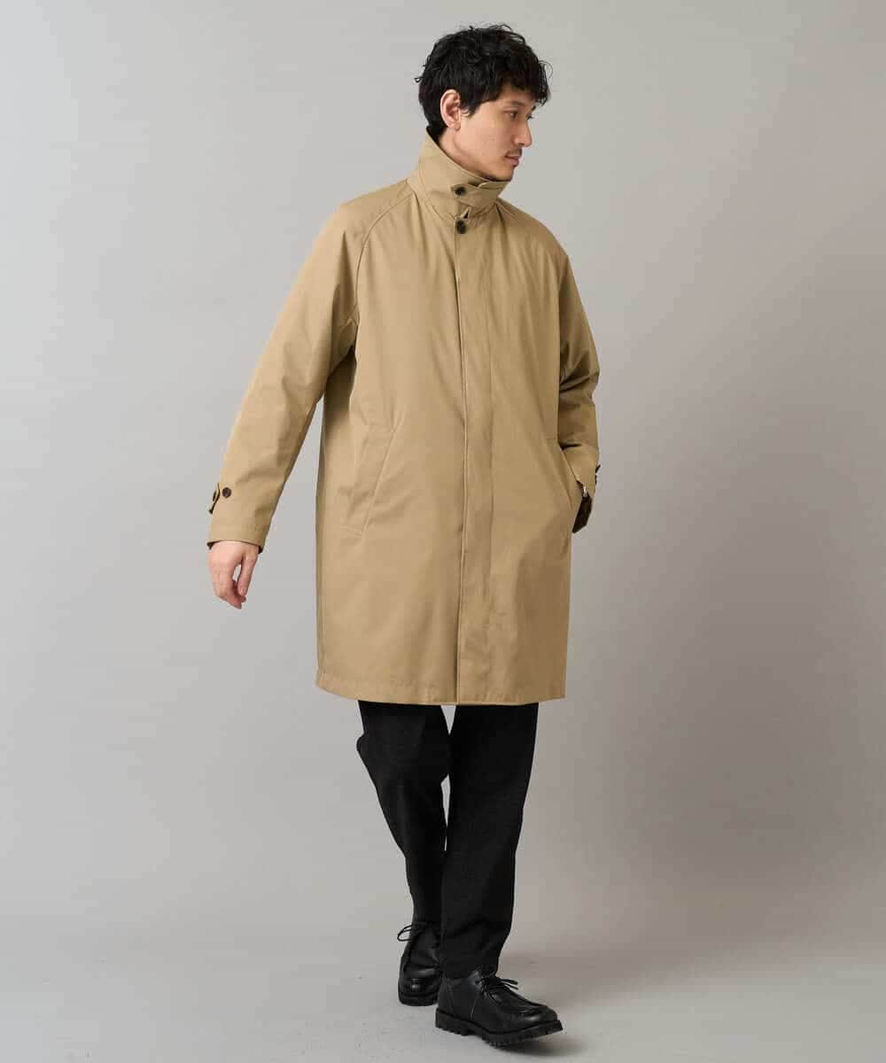 KHUAD30189 a.v.v MEN(アー・ヴェ・ヴェ) 【830FPダウン/軽量/撥水/防風】ライトスカイダウンステンカラーコート ブラック