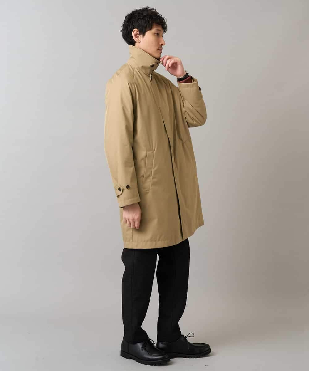 KHUAD30189 a.v.v MEN(アー・ヴェ・ヴェ) 【830FPダウン/軽量/撥水/防風】ライトスカイダウンステンカラーコート ブラック