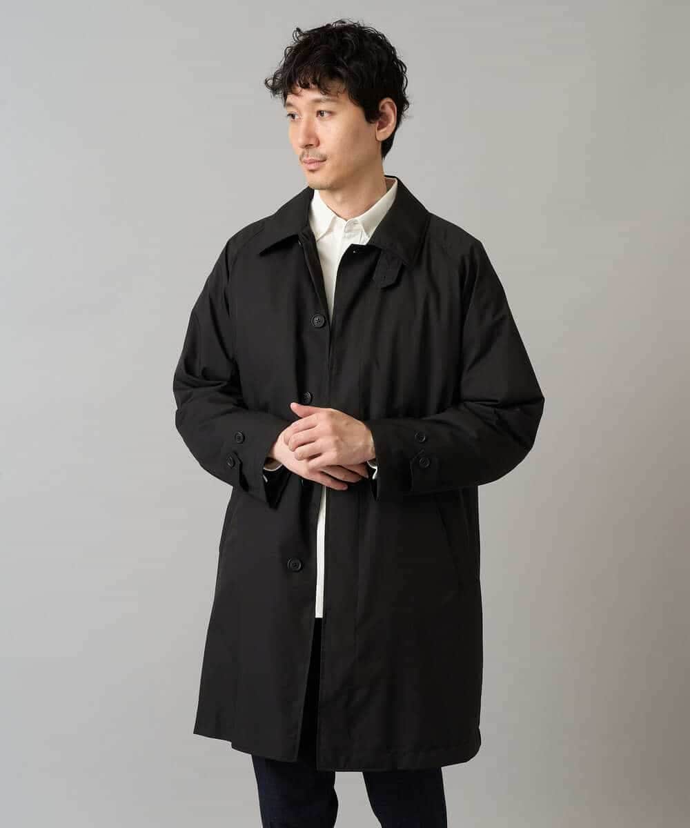 KHUAD30189 a.v.v MEN(アー・ヴェ・ヴェ) 【830FPダウン/軽量/撥水/防風】ライトスカイダウンステンカラーコート ブラック