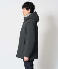KHUAG02239 a.v.v MEN(アー・ヴェ・ヴェ) 【快適通勤ストレッチ / 軽量 / 撥水】ラミネートダウンコート ブラック
