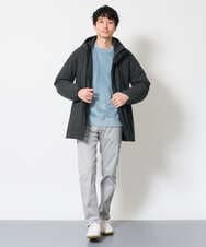 KHUAG02239 a.v.v MEN(アー・ヴェ・ヴェ) 【快適通勤ストレッチ / 軽量 / 撥水】ラミネートダウンコート ブラック