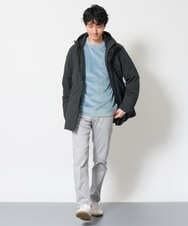 KHUAG02239 a.v.v MEN(アー・ヴェ・ヴェ) 【快適通勤ストレッチ / 軽量 / 撥水】ラミネートダウンコート ブラック