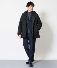 KHUAG02239 a.v.v MEN(アー・ヴェ・ヴェ) 【快適通勤ストレッチ / 軽量 / 撥水】ラミネートダウンコート ブラック