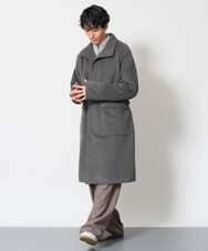 KHUAG08209 a.v.v MEN(アー・ヴェ・ヴェ) ワイドシルエットスタンドカラーコート アッシュグレー