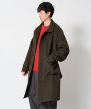 KHUAG08209 a.v.v MEN(アー・ヴェ・ヴェ) ワイドシルエットスタンドカラーコート アッシュグレー