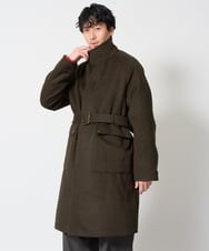 KHUAG08209 a.v.v MEN(アー・ヴェ・ヴェ) ワイドシルエットスタンドカラーコート アッシュグレー