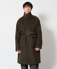 KHUAG08209 a.v.v MEN(アー・ヴェ・ヴェ) ワイドシルエットスタンドカラーコート アッシュグレー