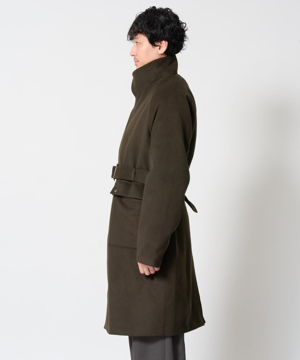 KHUAG08209 a.v.v MEN(アー・ヴェ・ヴェ) ワイドシルエットスタンドカラーコート アッシュグレー