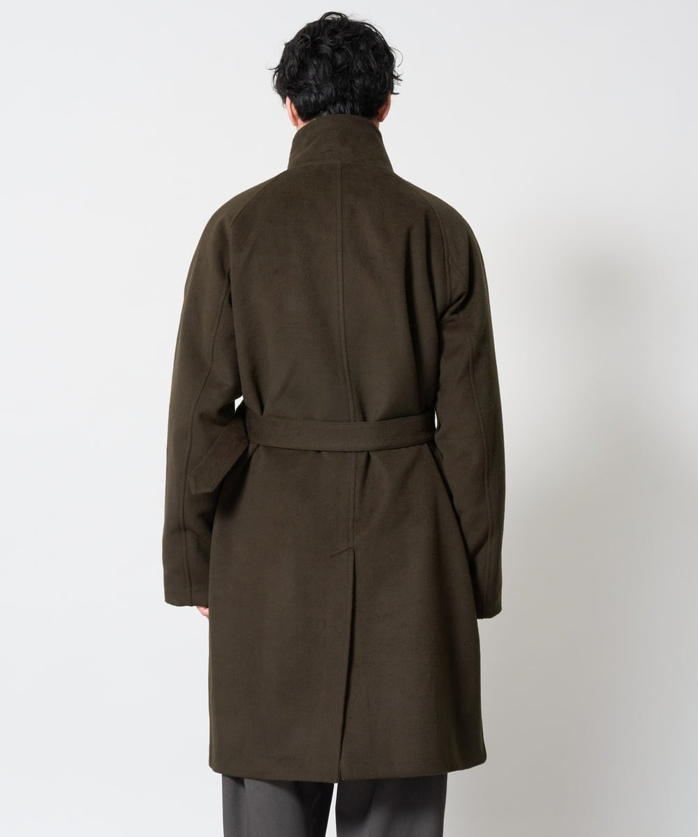 KHUAG08209 a.v.v MEN(アー・ヴェ・ヴェ) ワイドシルエットスタンドカラーコート アッシュグレー