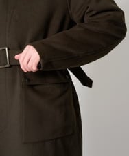 KHUAG08209 a.v.v MEN(アー・ヴェ・ヴェ) ワイドシルエットスタンドカラーコート アッシュグレー