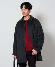 KHUAG09219 a.v.v MEN(アー・ヴェ・ヴェ) ライトビーバーステンカラーコート ブラック