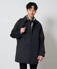 KHUAG09219 a.v.v MEN(アー・ヴェ・ヴェ) ライトビーバーステンカラーコート ブラック