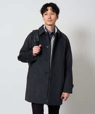 KHUAG09219 a.v.v MEN(アー・ヴェ・ヴェ) ライトビーバーステンカラーコート ブラック
