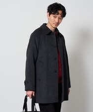 KHUAG09239 a.v.v MEN(アー・ヴェ・ヴェ) ライトビーバーステンカラーコート ブラック
