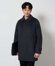 KHUAG09239 a.v.v MEN(アー・ヴェ・ヴェ) ライトビーバーステンカラーコート ブラック