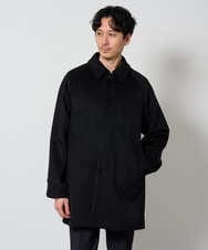 KHUAG09239 a.v.v MEN(アー・ヴェ・ヴェ) ライトビーバーステンカラーコート ブラック