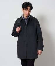 KHUAG09239 a.v.v MEN(アー・ヴェ・ヴェ) ライトビーバーステンカラーコート ブラック
