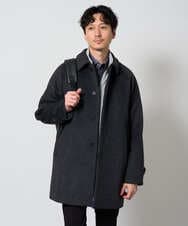 KHUAG09239 a.v.v MEN(アー・ヴェ・ヴェ) ライトビーバーステンカラーコート ブラック