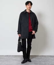KHUAG09239 a.v.v MEN(アー・ヴェ・ヴェ) ライトビーバーステンカラーコート ブラック