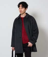 KHUAG09239 a.v.v MEN(アー・ヴェ・ヴェ) ライトビーバーステンカラーコート ブラック