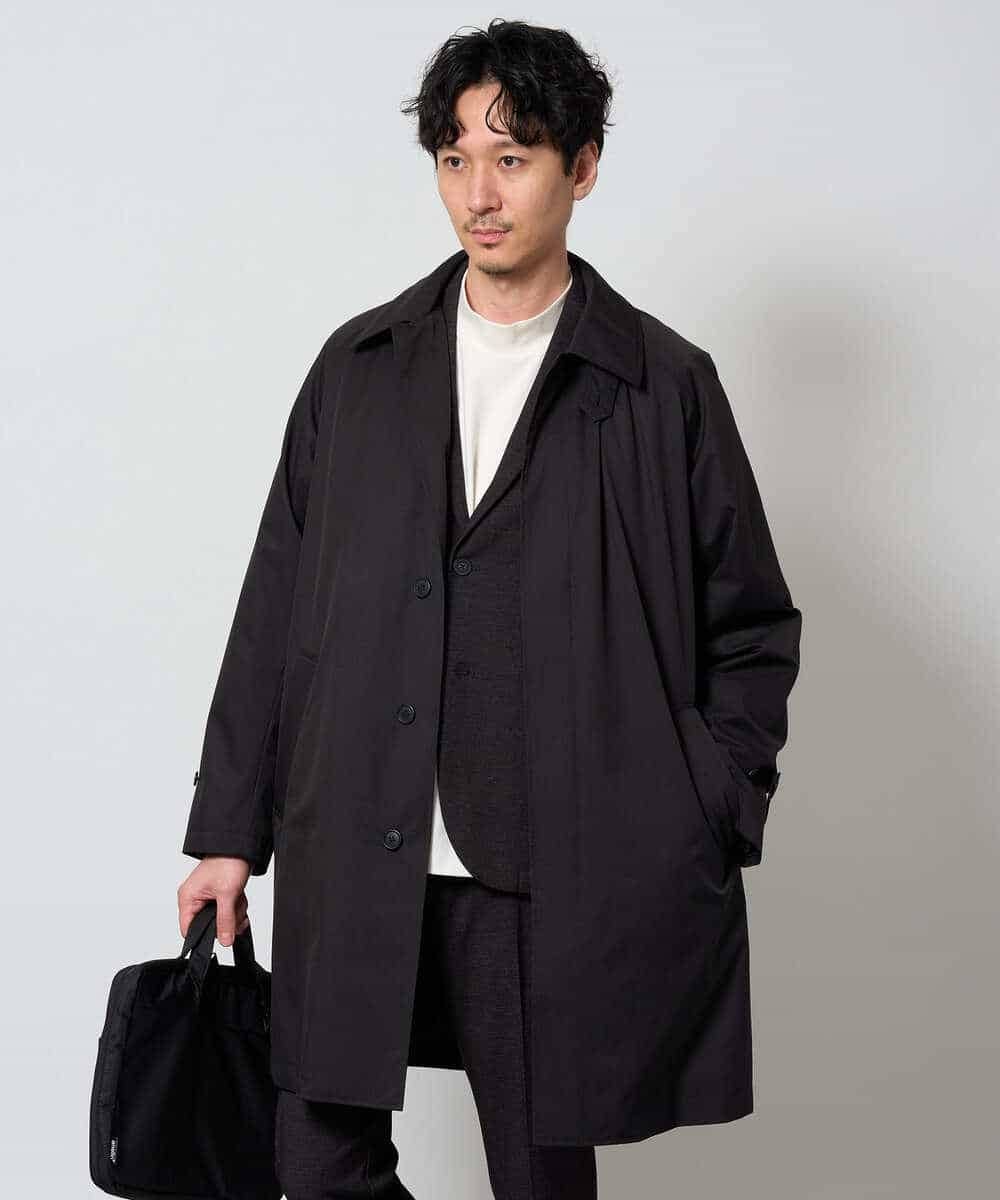 KHUAG30199 a.v.v MEN(アー・ヴェ・ヴェ) 【830FPダウン/軽量/撥水/防風】ライトスカイダウンステンカラーコート ブラック
