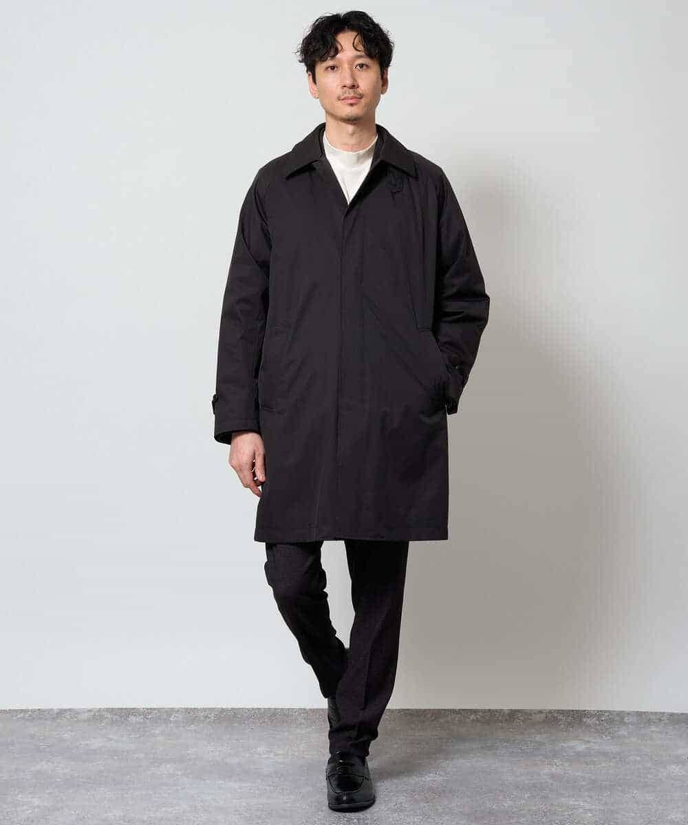 KHUAG30199 a.v.v MEN(アー・ヴェ・ヴェ) 【830FPダウン/軽量/撥水/防風】ライトスカイダウンステンカラーコート ブラック