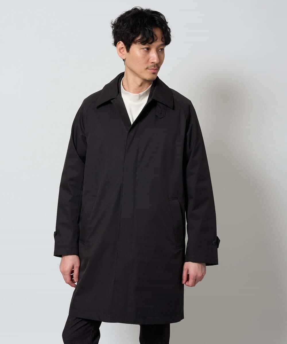KHUAG30199 a.v.v MEN(アー・ヴェ・ヴェ) 【830FPダウン/軽量/撥水/防風】ライトスカイダウンステンカラーコート ブラック